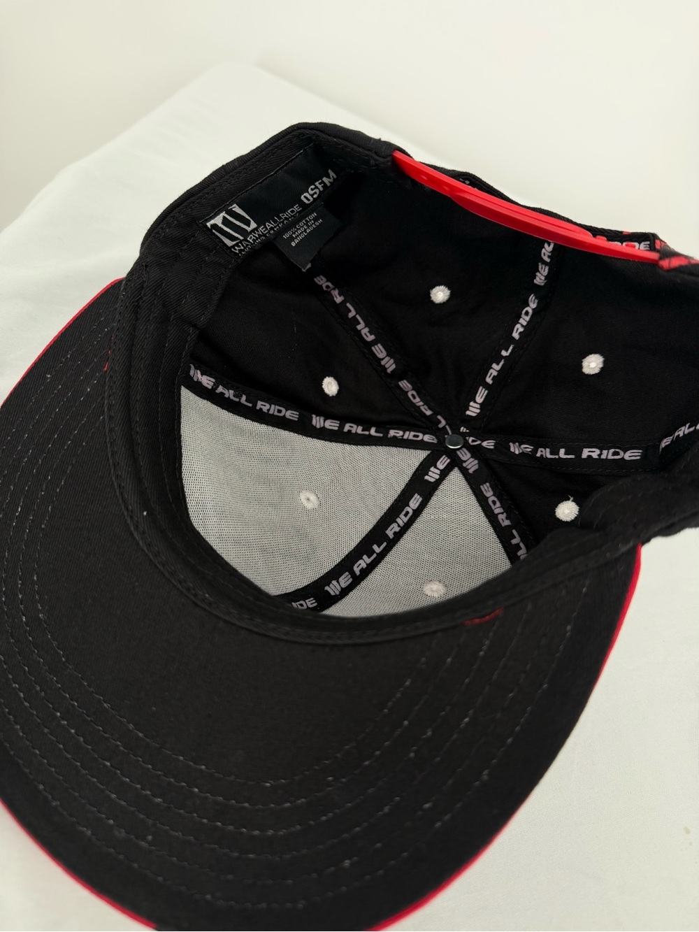 We All Ride Red & Black Baseball Cap - Picture 3 of 4